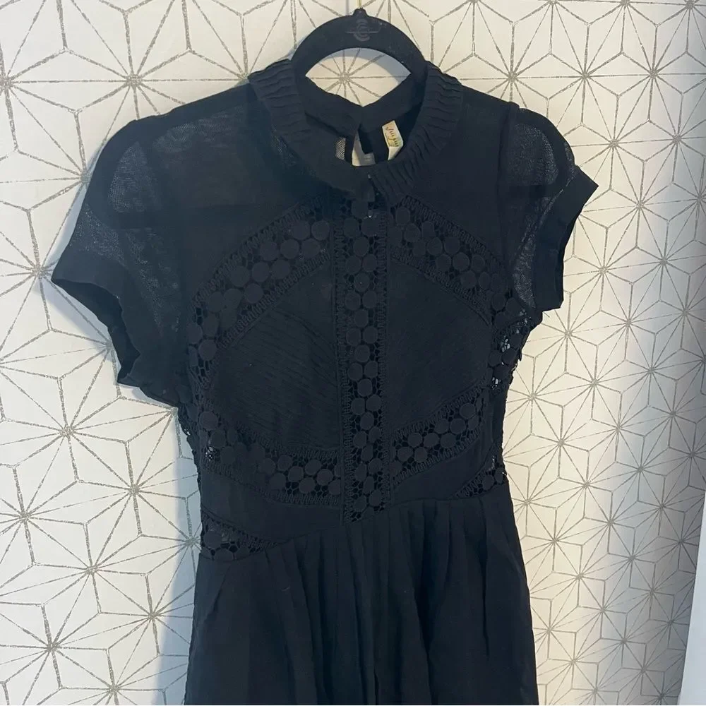 Free People Gothic Sheer Panel Dress